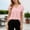 #347-Pink, variant on Womens Short Sleeve Tops Loose Fit V Neck Double Layer Petal Sleeve Ruched Bust Solid Soft Breathable Blouse for Spring Summer Gift