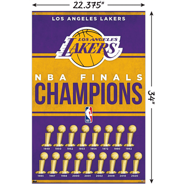 NBA Los Angeles Lakers - Champions 23 Wall Poster with Push Pins
