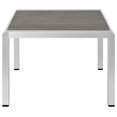 thumbnail image 2 of Ergode Shore Outdoor Patio Aluminum Coffee Table - Silver Gray, 2 of 4
