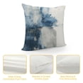 thumbnail image 4 of ONETECH Throw Pillow Covers Modern Abstract Painting Blue White and Gray Decorative Pillow Cases Home Decor Standard Square  Pillowcases, 4 of 5