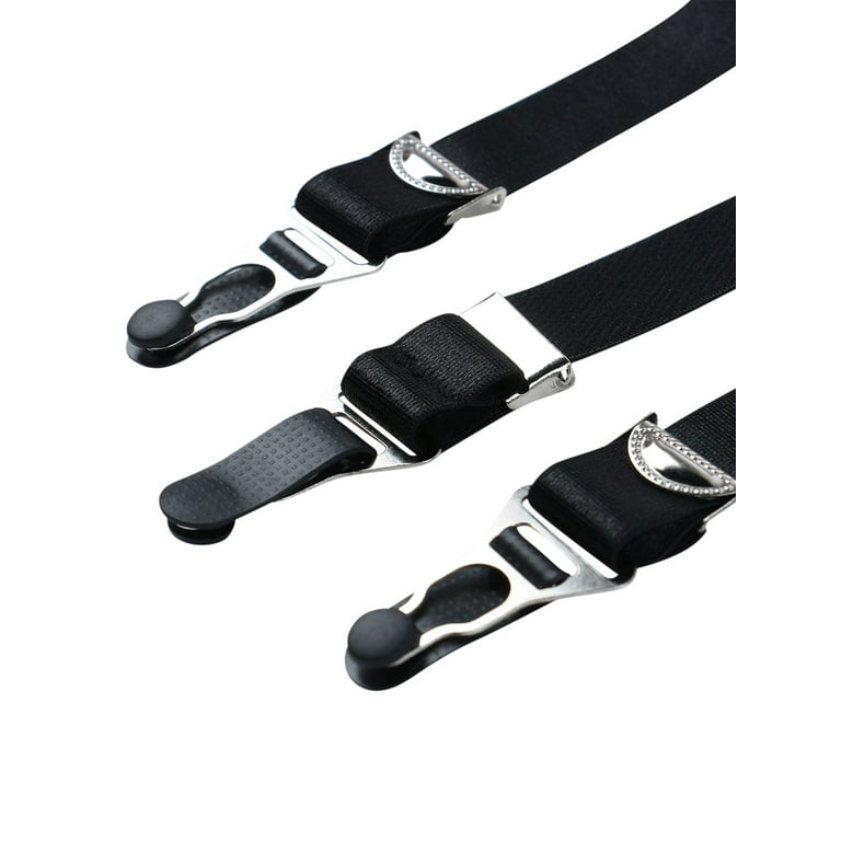 CenturyX Women's Mesh Garter Belt High Waist Suspender Belt with Six Metal  Clips Garter Belts for Womens Stockings/Lingerie Red S 