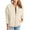 Beige bomber jacket women, variant on Womens Casual Zip Jackets Trendy Tin Fleece Bomber Jacket Full-Zip Solid Color Streetwear Windbreaker Loose Fit Stand Collar Varsity Jacket Gift for Wife