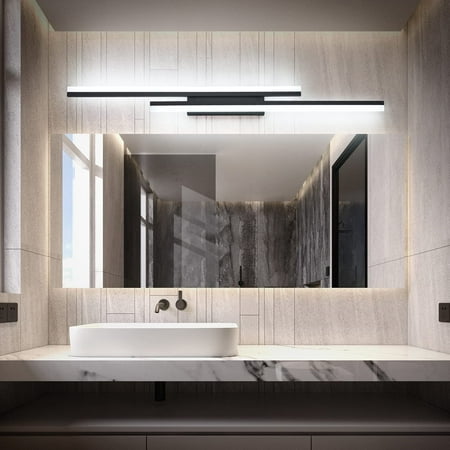48inch Dimmable Bathroom Vanity Light Fixtures Led Modern Black Lighting Over Mirror White 6500k Canada 48inch Dimmable Bathroom Vanity Light, Modern Vanity Led Light Fixtures