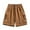 Coffee, variant on Lovskoo Shorts for Men Solid Color Summer Casual and Comfortable Drawstring Pocket Elastic Waist Shorts Khaki