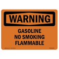 thumbnail image 1 of SignMission OS-WS-A-1218-L-12157 12 x 18 Po Panneau d'Avertissement OSHA - Essence Non Fumeur Inflammable, 1 of 1