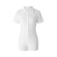 thumbnail image 2 of VISgogo Mono para Mujer, Manga Corta Color Sólido Rayas Texturizadas Slim Fitting Body Short Playsuit VISgogo  moda, 2 of 9
