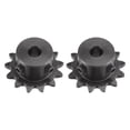 thumbnail image 1 of #25 Cadena Rodillo Piñón 6mm Diámetro Paso 1/4" con 13 Dientes para Cadena Rodillos Simple Piñón, Acero Carbono C45 para Cadena ISO 04C, con Tornillos Fijación Juego , 2uds, 1 of 6
