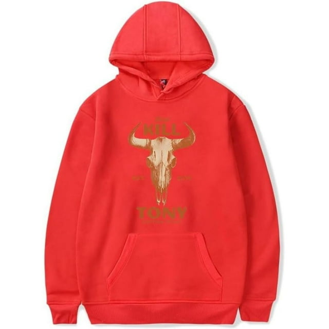 Watch Kill Tony Merch Sweat à Capuche Unisexe avec Poches et Cordon de Serrage, Rouge, G