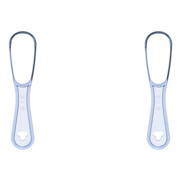 Raspador de lengua Qarigey Higiene Cepillo Plástico Simple para niños Azul claro 2Conjunto