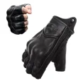 thumbnail image 1 of Guantes De 100% Piel De Cabra De Medio Dedo Para Moto, 1 of 5