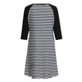 thumbnail image 6 of asdoklhq Maternity Clothes for Women,3/4 Sleeve Striped Nursing Breastfeeding Sleepwear Dress, 6 of 9