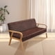thumbnail image 1 of sofá de la sala,Sillón sofá sillón Respaldo Cuerpo Sofá,Sofá de salón interior con estructura de madera.,Sofá minimalista moderno para dormitorio de oficina en Marron oscuro, 1 of 8