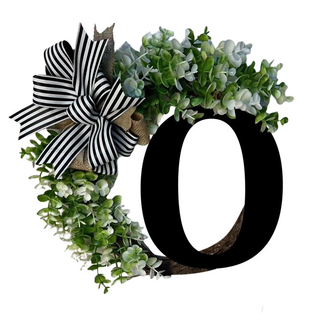 Back to School Essentials Wreath Unique Last Name Year Round Front Door Wreath With Bow Welcome Sign Garland Creative 26 Letter Farmhouse Wreath For Front Door Spring All Seasons Outside Hanger Decor