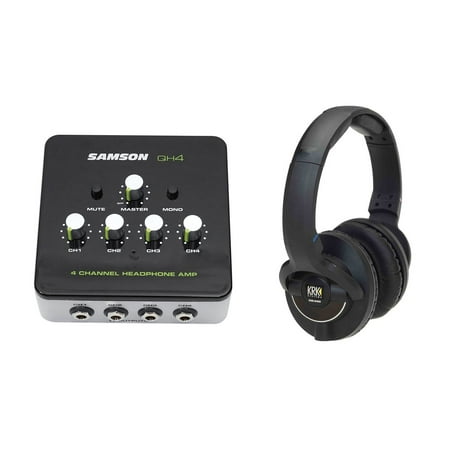 KRK KNS-8400 Professional Dynamic Studio Monitor Headphones+Samson