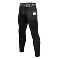 thumbnail image 2 of Toptie Men's Compression Pants, Cool Dry Athletic Pants, Workout Running Leggings-Black-S, 2 of 6