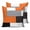 Orange Gray Black, variant on Orange Grey Geometric 26x26 Pillow Covers Set of 2, Modern Black White Abstract Art Throw Pillow Covers Decorative Couch Cushion Case, Microfiber Square Pillowcases for Bedroom Car Living Room