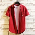 thumbnail image 3 of Afdoent Shirt For Men Male Short Sleeve Casual Shirt For Summer Beach Vacation Tops Classic Fit, 3 of 3