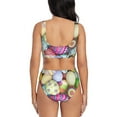 thumbnail image 3 of Daiia Colorful Easter Eggs Women's Bikini Set Two Piece Swimsuit High Waisted Bikini Adjustable Straps Bikini Perfect for Beach, Pool, and Summer Vacation-XX-Large, 3 of 9