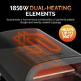thumbnail image 4 of Newair 12" Portable Electric Indoor and Outdoor Pizza Oven with Accessory Kit, Temperature Control Knob, 1850W Dual-Heating Elements, Foldable Legs, IPX4 Water Resistance, 4 of 11