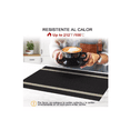 thumbnail image 2 of Mantel Individual De Pvc Lavable Antideslizante 10 Piezas negro ralla Beige, 2 of 5