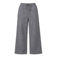thumbnail image 6 of Maplenight Wide Leg Sweatpants for Women Drawstring Elastic Waist Palazzo Pants Side Pockets Lightweight Travel Casual Trousers, 6 of 7