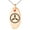 Rose, variant on Stainless Steel Yamaouchi Samurai Crest Engraved Small Oval Charm Pendant Necklace