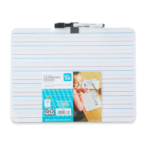 Pen+Gear Double Sided Dry Erase Learning MDF Board
