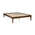 thumbnail image 4 of Powell Plumley 15.75" High Low Profile Platform Bed Frame, Queen, Walnut, 4 of 16