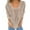 Khaki, variant on Women's Lightweight Knit V-Neck Pullover Long Sleeve Loose Fit Jumper Dual Sided Wear Reversible Sweater for Autumn Winter Warmth Black L