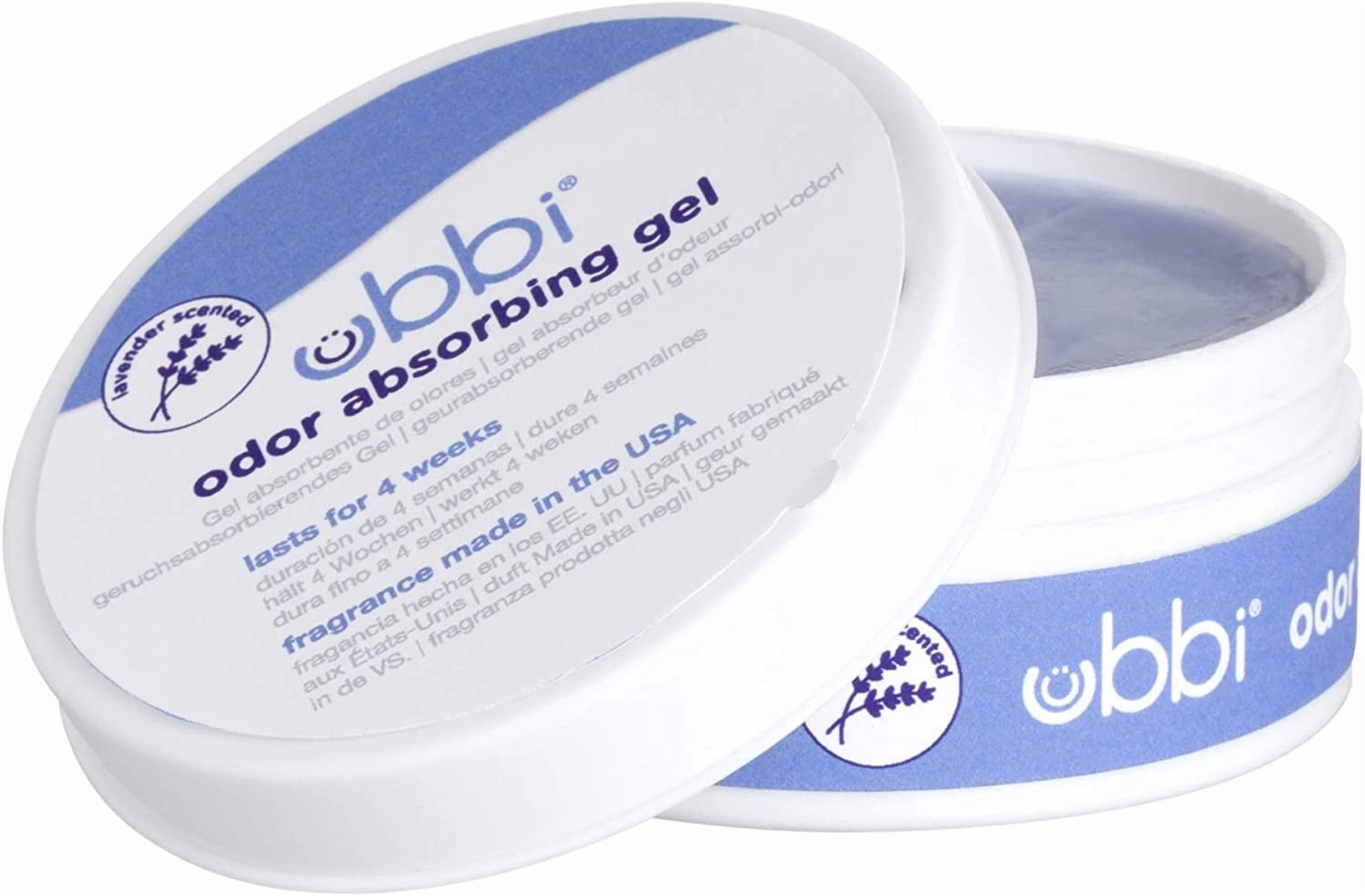 Lavender Scented Absorbing Gel Value Pack - 3 Count Diaper Pail Odor Control for Baby Nursery & Retractable On the Go Bag Dispenser for Travel, Diaper Bag Accessory Must Have for Newborn