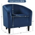 thumbnail image 2 of THJTDH Barrel Chair,Boucle Fabric Club Chair,  Elegant Armchair with Cozy Soft Padded, Suitable for Living Room Bedroom Reception Room Office, Navy Blue, 2 of 9