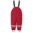 thumbnail image 2 of shoper Rain Pants Kids 10-12 Waterproof Solid Color with Reflective Strips Breathable Rompers Rain Clothes Raincoats for Kids Red 116/L, 2 of 5