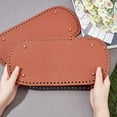 thumbnail image 6 of 2pcs Crochet Bag Bottom 11.8x5.9 Oval Purse Bottom PU Leather Bottom Shaper Pad Bags Cushion Base with Holes, 6 of 9