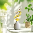 thumbnail image 4 of Artificial Cherry Blossom Stems - 10.35" Yellow Faux Pointed Plum Blossom Flowers for Vase Arrangements, Indoor, Wedding & Party Table Centerpieces, By Preplabs, 4 of 5