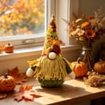 thumbnail image 5 of Gumesh Fall Decoration Harvest Thanksgiving Decorations Gnomes Plush Elf Dwarf Doll Figurine with Pumpkin Autumn Maple Leaves, 5 of 6