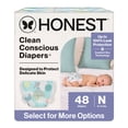 thumbnail image 2 of Honest® Clean Conscious Baby Diapers Size Newborn (<10 lbs), Hypoallergenic and Plant Based, 48 Count, 2 of 13