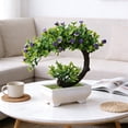 thumbnail image 1 of Realistic Fake Potted Plant with Bendable Stems, Maintenance-Free Artificial Flower – Weighted Bottom Indoor Decor for TV Stand Dining Table Shop Window Display, 1 of 6