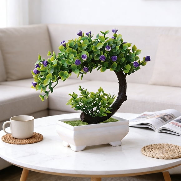 Potted Plants Simulation Flowers, Indoor Home Decor Tabletop Plants, Decorative Plants Desktop Plants Living Room Plants, Artificial Flowers Home Decoration Potted Plant Decor