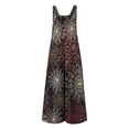 thumbnail image 5 of Pntutb Plus Size Clearance!Fashion Womens Pockets Printing Cold Shoulder Suspender Cami Pants Button Jumpsuit, 5 of 5