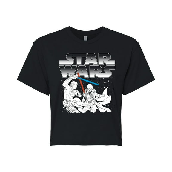Star Wars - Luke Vs Vader - Juniors Cropped Tee