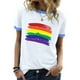 thumbnail image 2 of Blusas para Mujeres Casual, Estampado de Manga Corta Cuello Redondo Top Hecho de 95% Poliéster 5% Spandex para el Uso Diario de Verano, Tops Cortos para Mujeres, 2 of 4