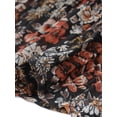thumbnail image 5 of INSPIRE CHIC Chiffon Floral Dress for Womens Fall 2026 Long Sleeve Flowy Pleated Midi Dresses M Black, 5 of 6
