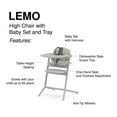 thumbnail image 2 of CYBEX Lemo Chaise Haute 3-en-1 - Suède Gris, 2 of 5