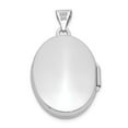 thumbnail image 3 of Primal Gold 14K White Gold 21mm Diamond Vintage Oval Locket, 3 of 5