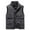 Dark Gray, variant on Men's Casual Solid Color Sleeveless Cotton Vest - Fleece-lined Thickened Multi-pocket Stand-up Collar Workwear Jacket, Black, Size L