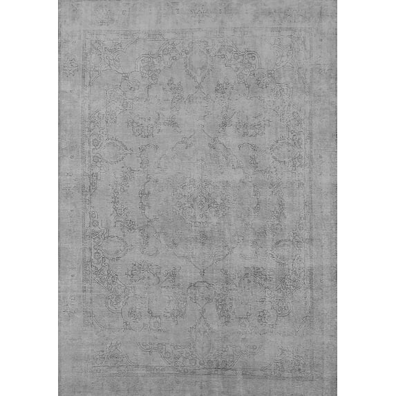 Ahgly Company Indoor Rectangle Oriental Gray Industrial Area Rugs, 5' x 8'