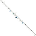 thumbnail image 4 of Auriga Fine Jewelry 925 Sterling Silver Turquoise, Beads and Pearls Anklet 9inch for Women, 4 of 6