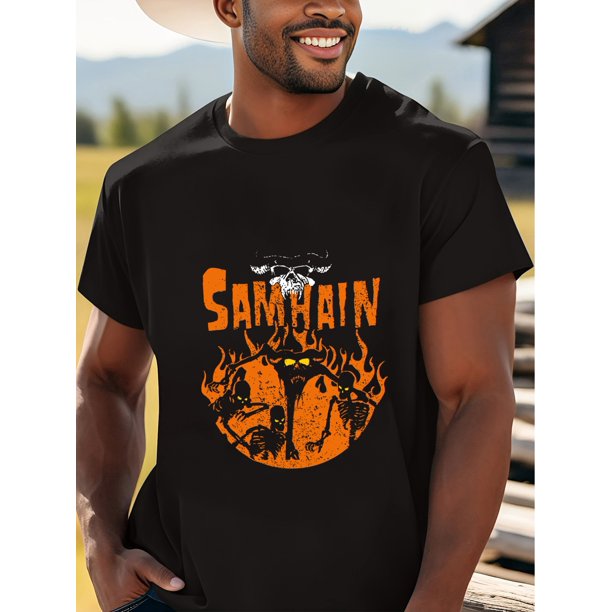 Men's Casual Cotton T-Shirt - Short Sleeve, Round Neck with Unique Graphic Design | Perfect for Summer Outings & Sports, Casual Sporty Tee, Summer Gifts