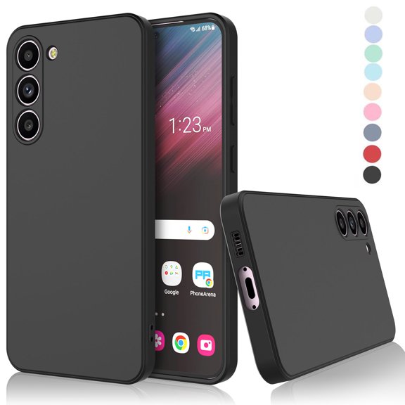 Cell Phone Cases For S23,S23 Plus,S23 Ultra, Takfox Liquid Silicone Gel Rubber Shockproof Case Ultra Thin Fit Samsung S23 Case Slim Matte Surface Cover for Samsung Galaxy S23 5G - Black