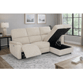 thumbnail image 1 of Fabric Power Reclining Sectional with Storage in Beige, 1 of 5